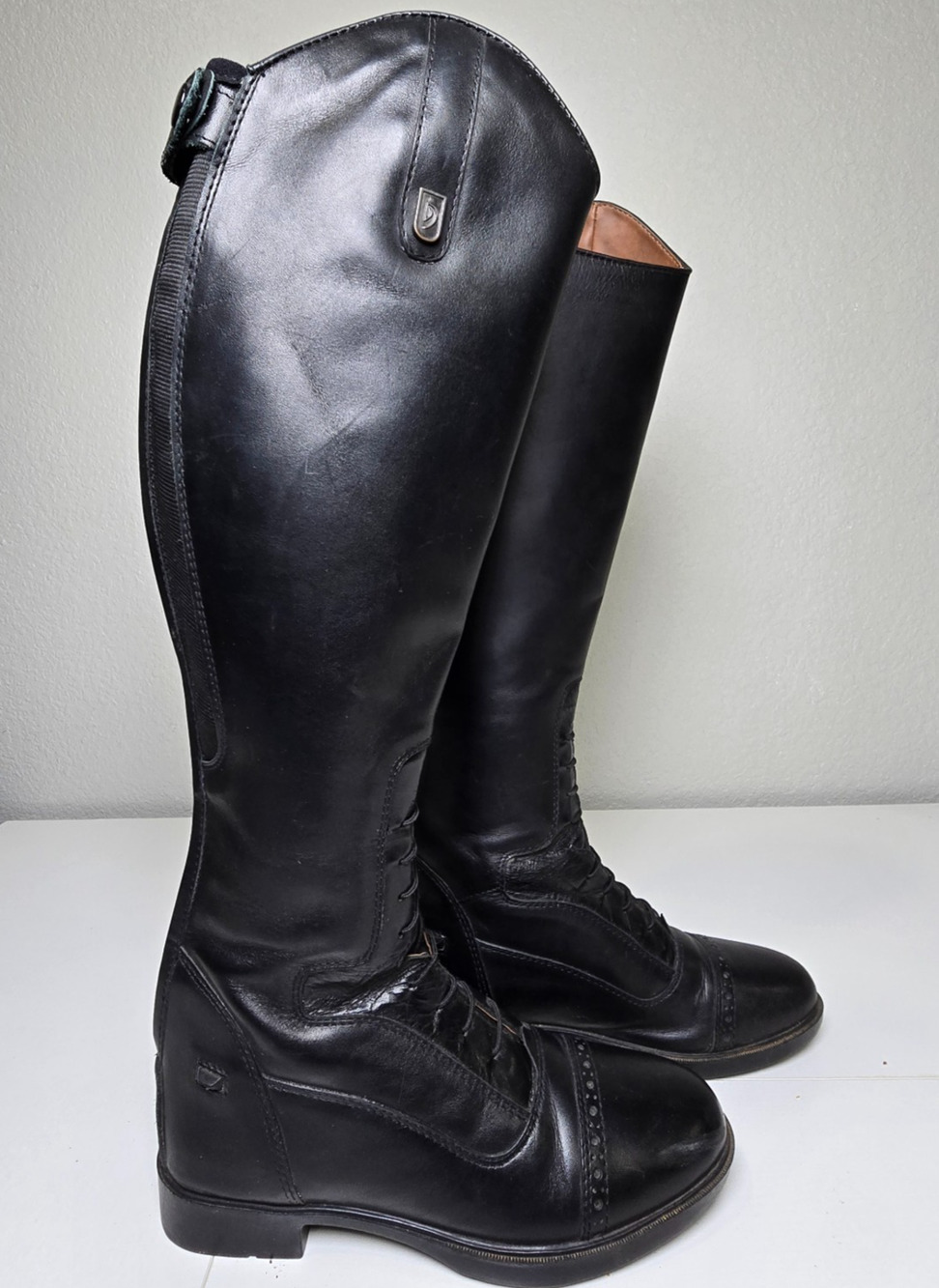 Devon-Aire Weston Field Boots Black Leather Tall Riding EU 38 - US 7.5/8